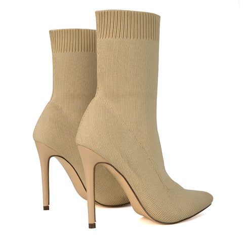  beige ankle boots