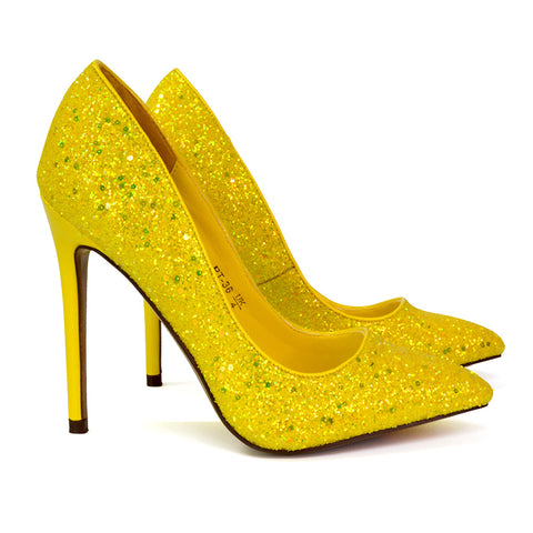 yellow court heels