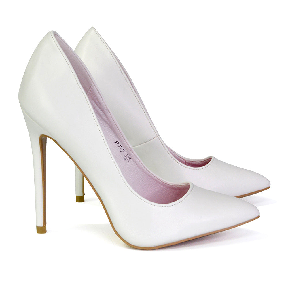 Simple white heels online