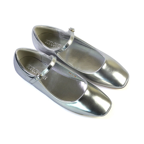 silver wedding flats