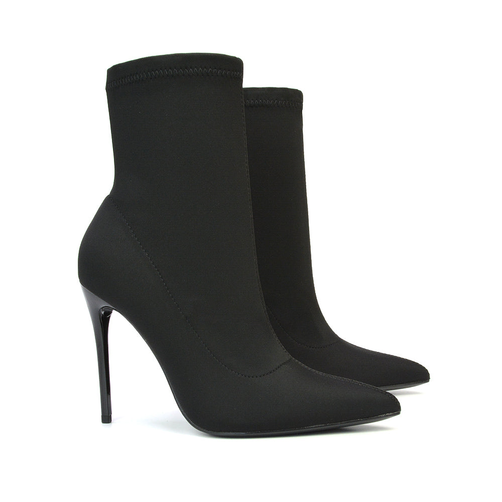 Black pointed ankle boots uk on sale