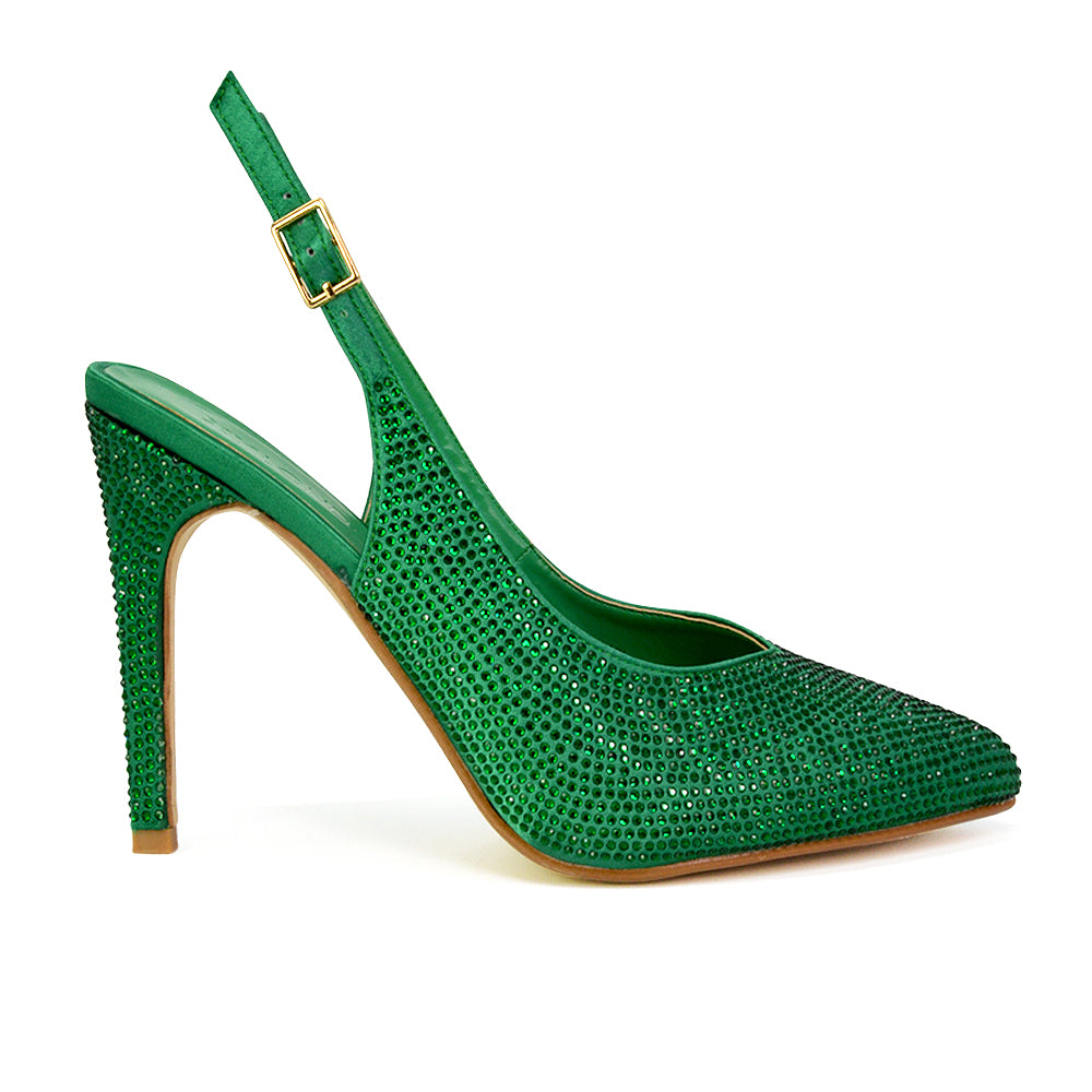 green high heels