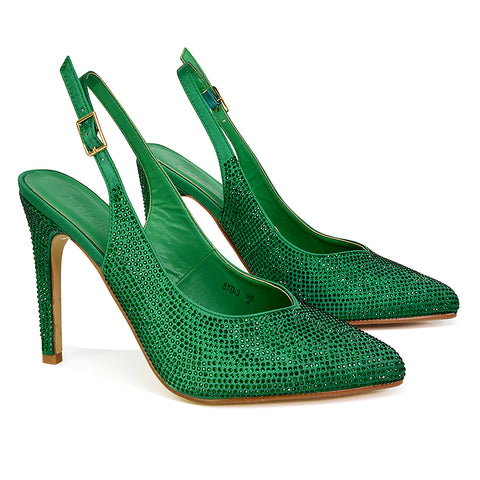 green stilettos