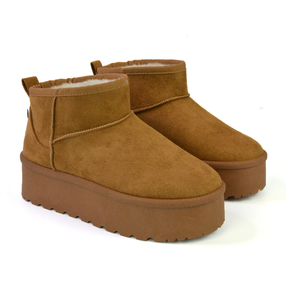 chestnut flatform boots