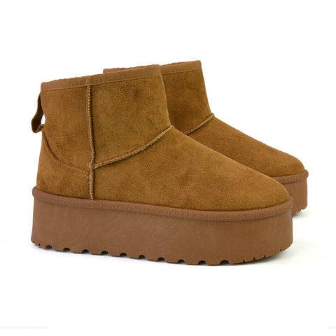 chestnut flatform boots