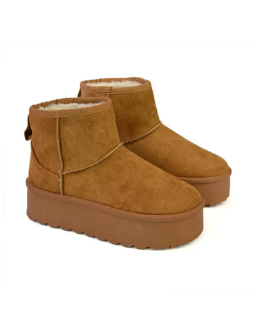 chestnut platform boots