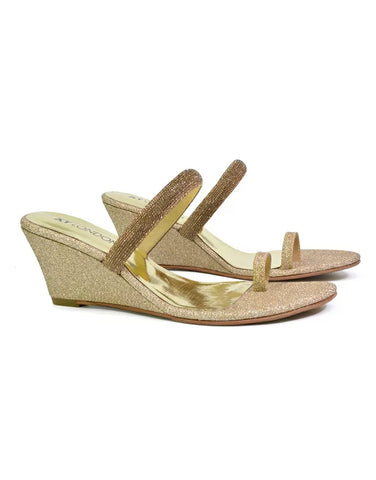 gold wedge sandals