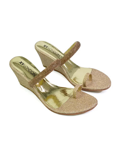 gold wedge heel sandals
