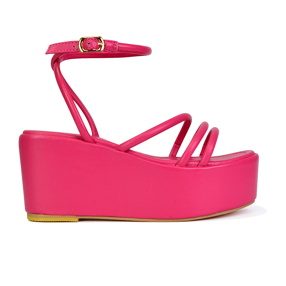 pink wedge sandals