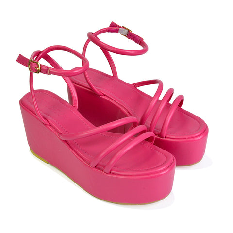 pink platform heels