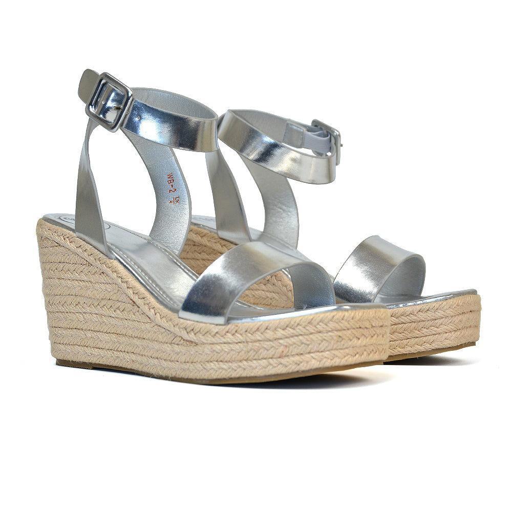 silver sandal wedge sandals