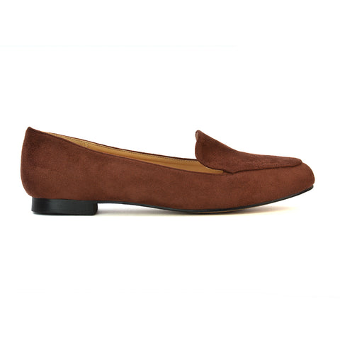 Quincy Slip On Low Heel Back to School Shoes Pumps Loafers in Tan