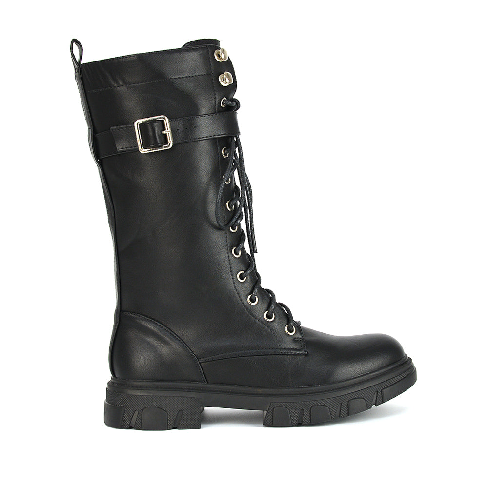 Black Synthetic Leather UK 3 | EU 36 | US 5 | XY London