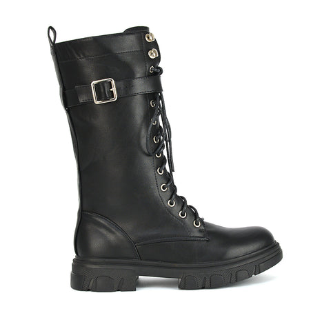 Black Synthetic Leather UK 8 | EU 41 | US 10 | XY London